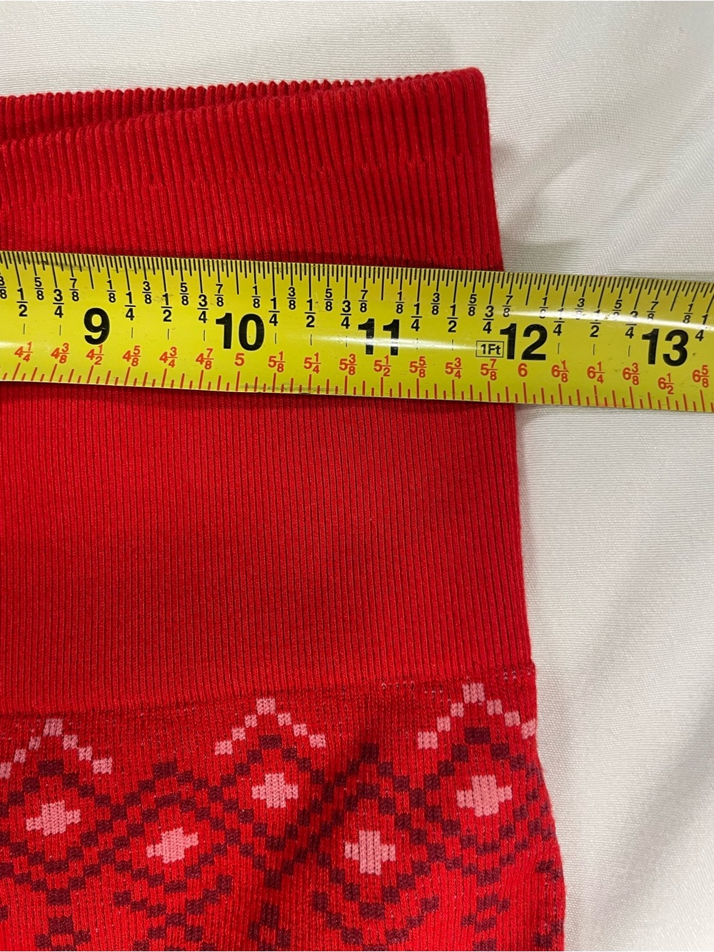 Fabletics Red Fair Isle Nordic Matching Set Leggings Top Women’s M Holiday - Picture 9 of 12